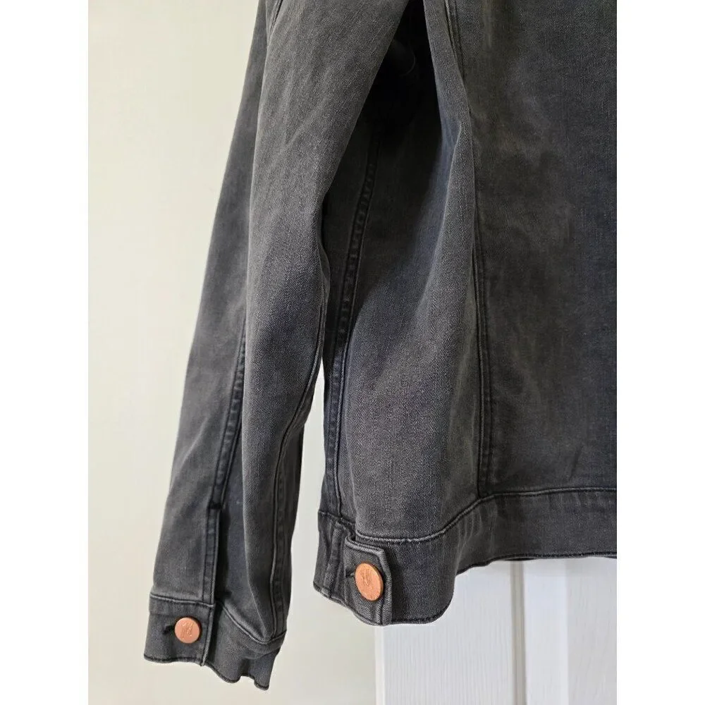 Mugsy Jeans Denim Jacket ACES Dark Grey XXL NWOT